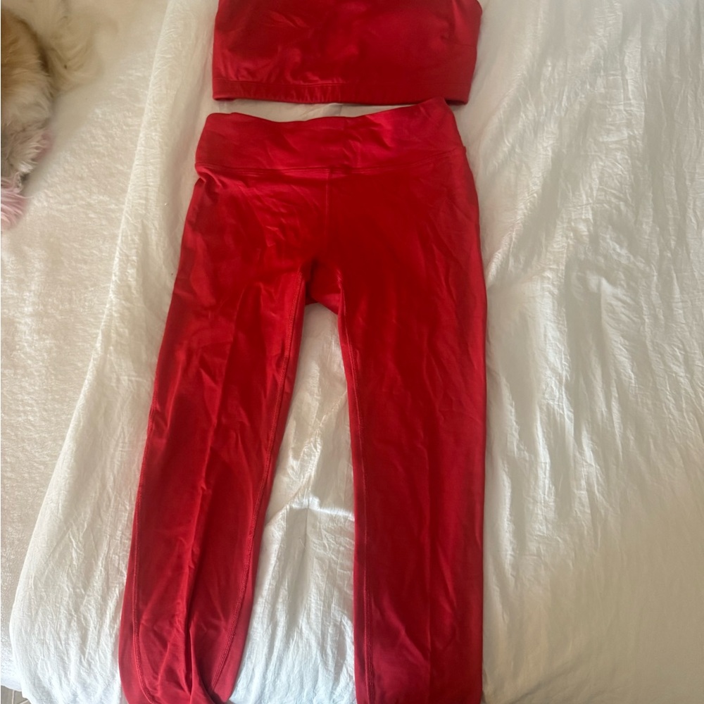Outdoor Voices Scarlet Activewear Set. Size medium